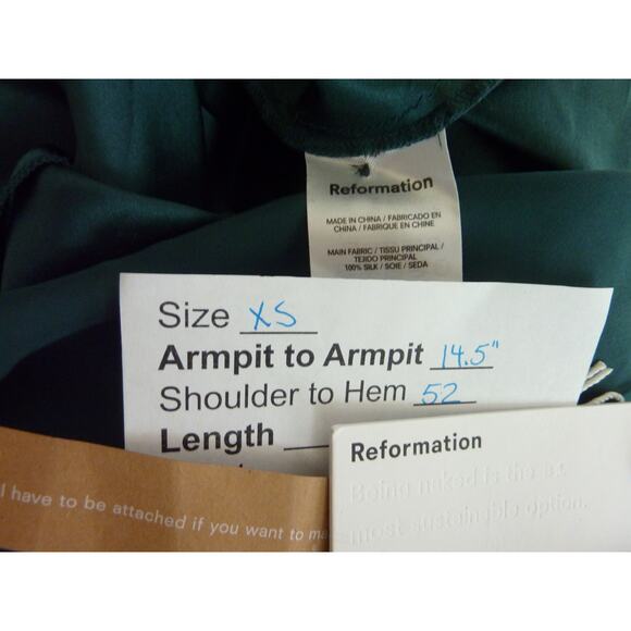 NWT Reformation Provence Silk Dress Es Size XS - Picture 9 of 9